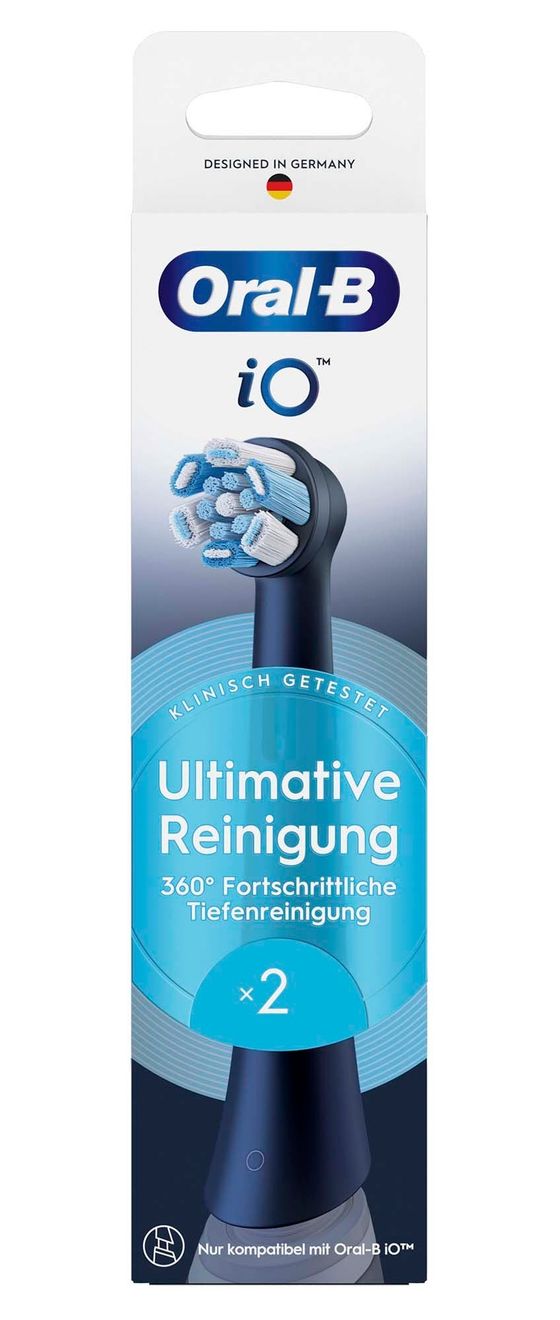 iO Ultimative Reinigung, Original Aufsteckbürsten, Schwarz, 2 Stück 