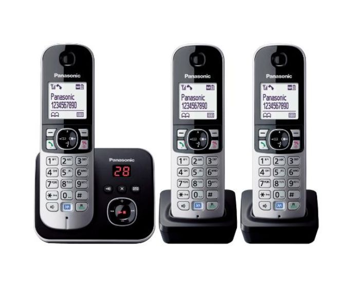 KX-TG6823 DECT-Telefon  (Schwarz/Silber) 