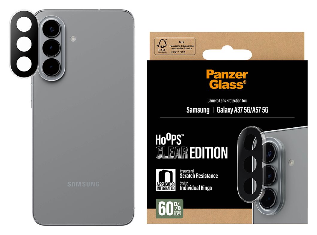 16928 Hoops Kameraschutz Klare Bildschirmschutzfolie Silikon für  Samsung Samsung - Galaxy A37 5G, Samsung - Galaxy A57 5G Kratzresistent, Schockresistent 