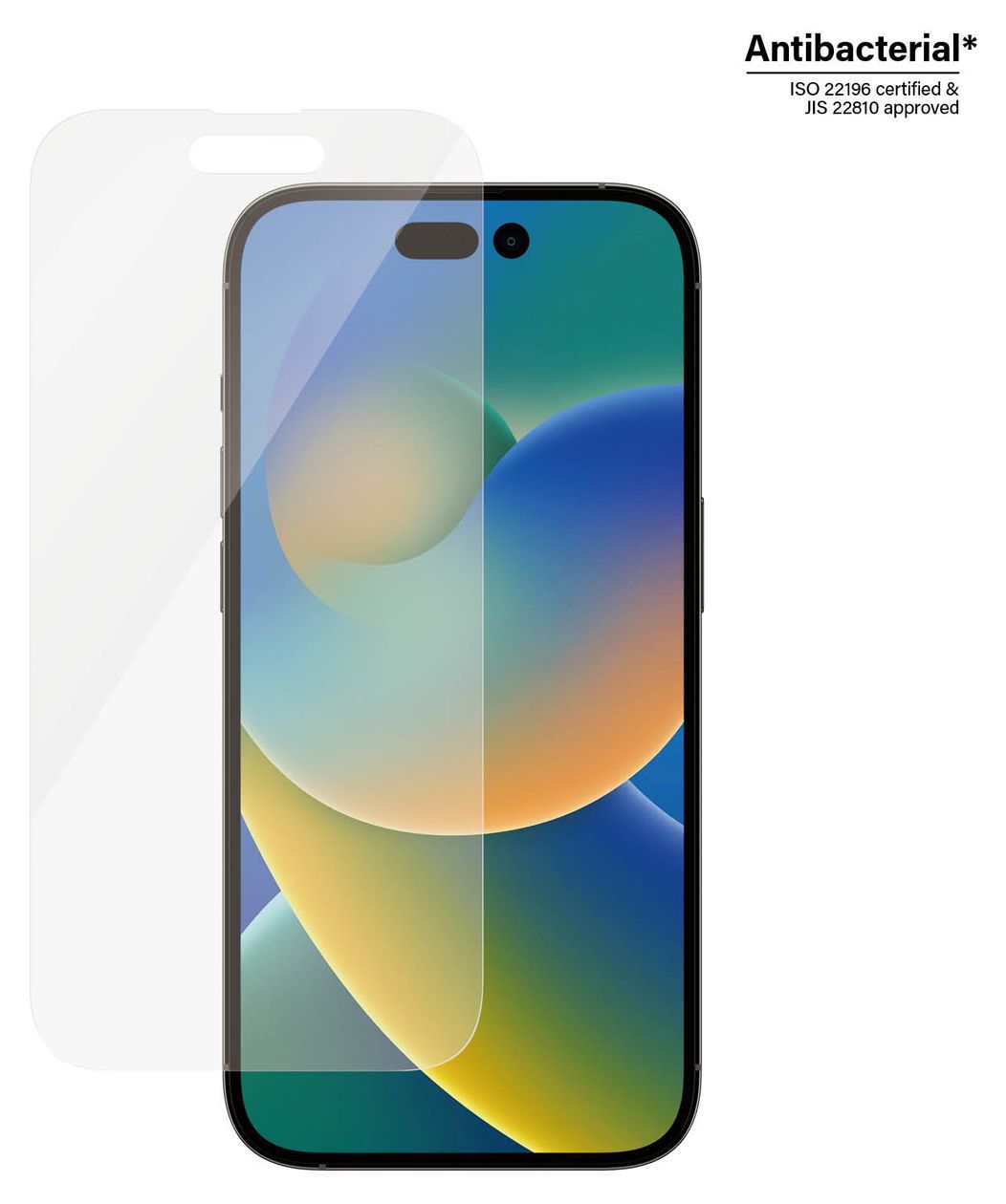 2768 Klare Bildschirmschutzfolie Gehärtetes Glas, Polyethylenterephthalat, Silikon für  Apple Apple - iPhone 14 Pro Kratzresistent, Schockresistent, Antibakteriell 