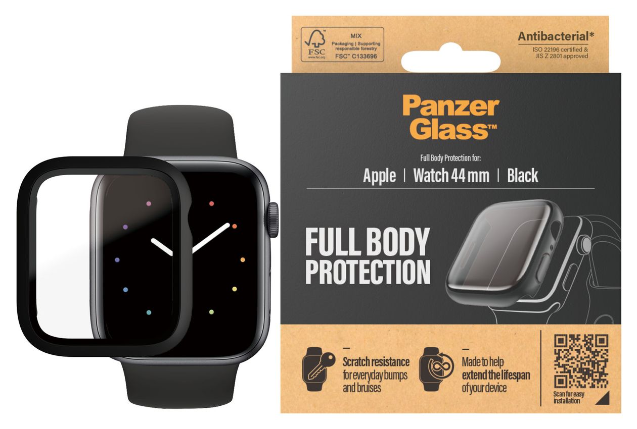 3641 Full Body Klare Bildschirmschutzfolie gehärtetes Glas für  Apple Apple - Watch Series 4 44mm, Apple - Watch Series 5 44mm, Apple - Watch Series 6 44mm, Apple - Watch SE 44mm Kratzresistent, Schockresistent, Antibakteriell 