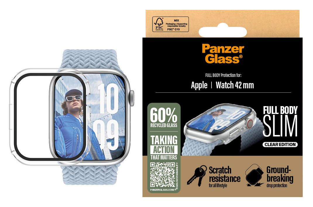 3713 Snappie Full Body Klare Bildschirmschutzfolie gehärtetes Glas für  Apple Apple - Watch Series 10 42mm, Apple - Watch Series 11 42mm Kratzresistent, Schockresistent 