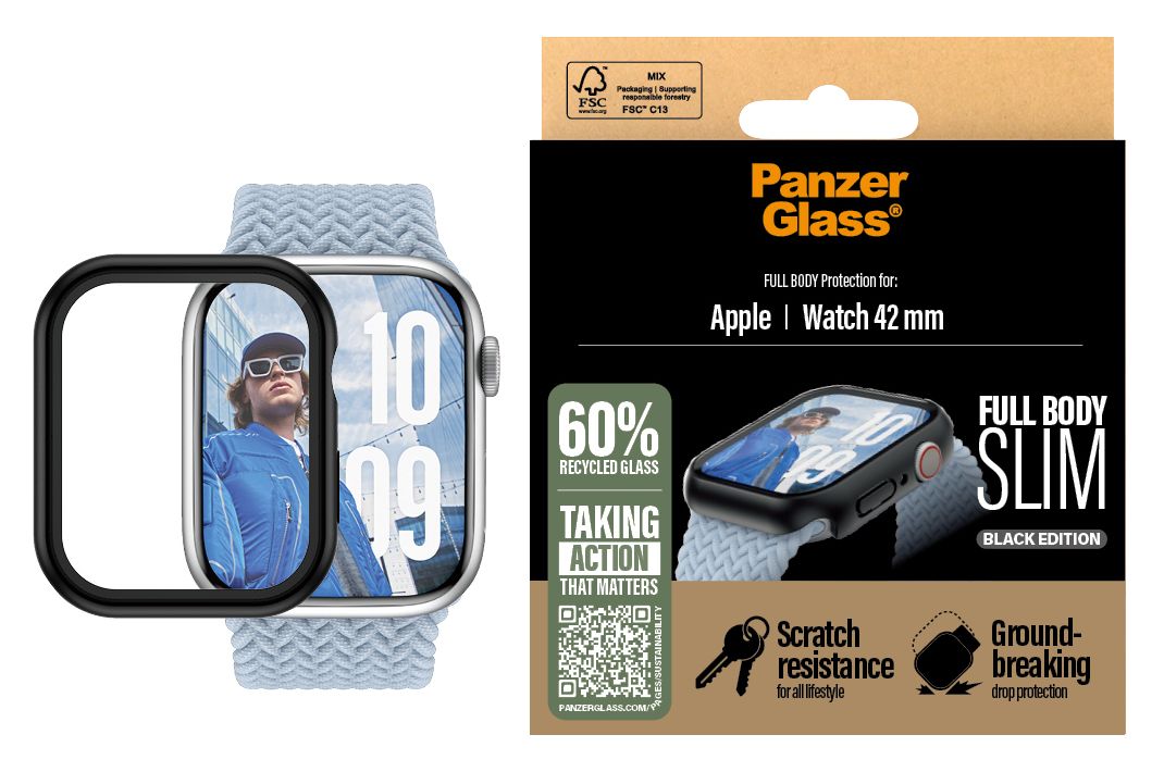 3716 Snappie Full Body Slim Klare Bildschirmschutzfolie gehärtetes Glas für  Apple Apple - Watch Series 10 42mm, Apple - Watch Series 11 42mm Kratzresistent, Schockresistent 