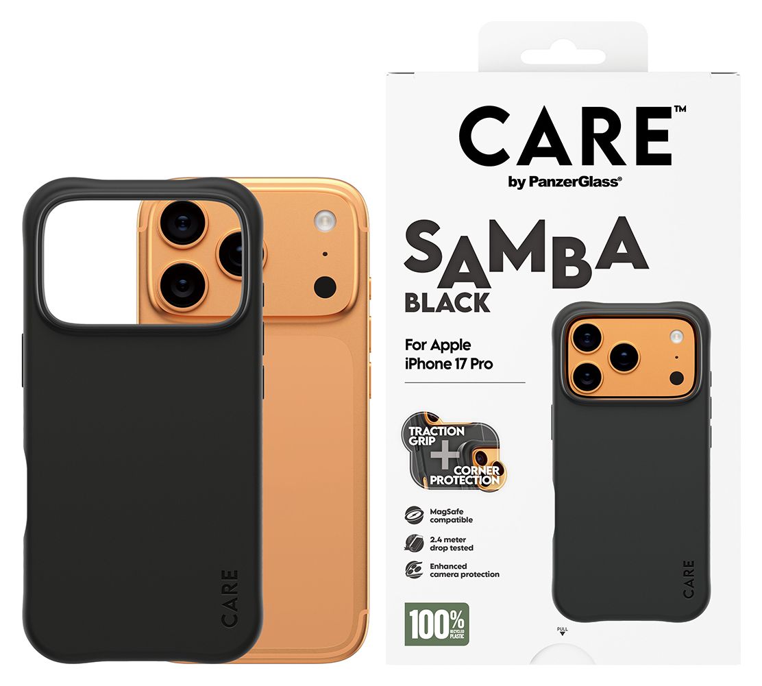 37427 Care Case Samba Cover für Apple Apple - iPhone 17 Pro  (Schwarz) 