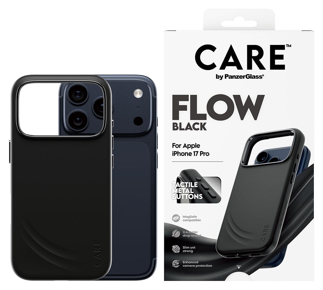 CARE Flow Case mit MagSafe Cover für Apple iPhone 17 Pro/18 Pro  (Schwarz) 