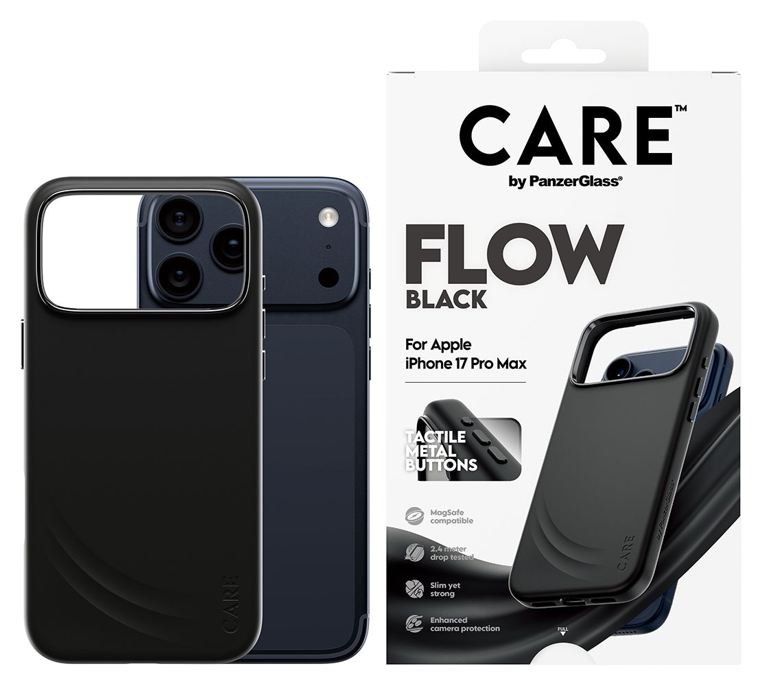 CARE Flow Case mit MagSafe Cover für Apple iPhone 17 Pro Max/18 Pro Max  (Schwarz) 