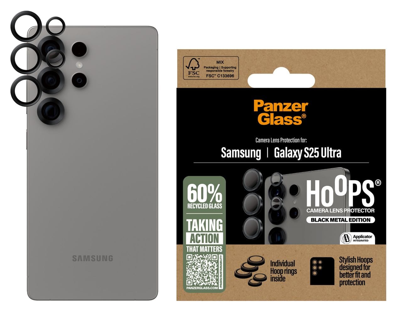 Ceramic Hoops Klare Bildschirmschutzfolie Gehärtetes Glas, Silikon für  Samsung Samsung - Galaxy S25 Ultra Kratzresistent, Schockresistent 