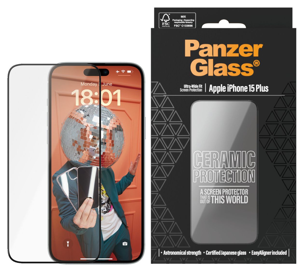 Ceramic Protection Klare Bildschirmschutzfolie gehärtetes Glas für Apple iPhone 15 Plus 