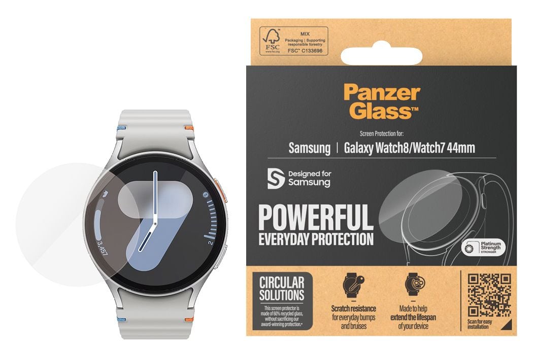 Displayschutz Klare Bildschirmschutzfolie gehärtetes Glas für Samsung Galaxy Watch7 44mm, Galaxy Watch8 44mm 