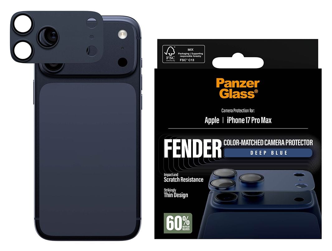 Fender Kameraschutz (Deep Blue) Klare Bildschirmschutzfolie Silikon für Apple iPhone 17 Pro Max 