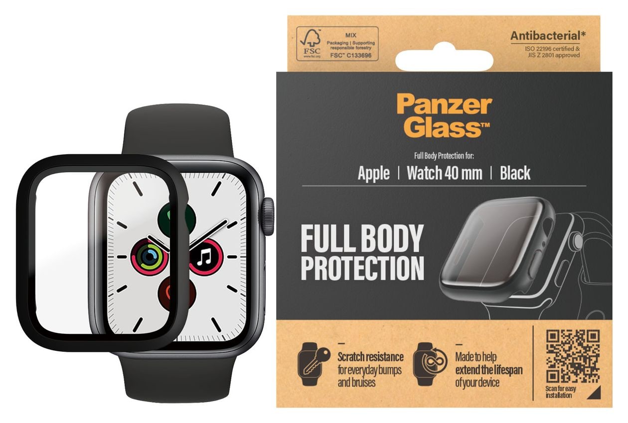 Full Body Klare Bildschirmschutzfolie gehärtetes Glas für Apple Watch Series 4 40mm, Watch Series 5 40mm, Watch Series 6 40mm, Watch SE 40mm 