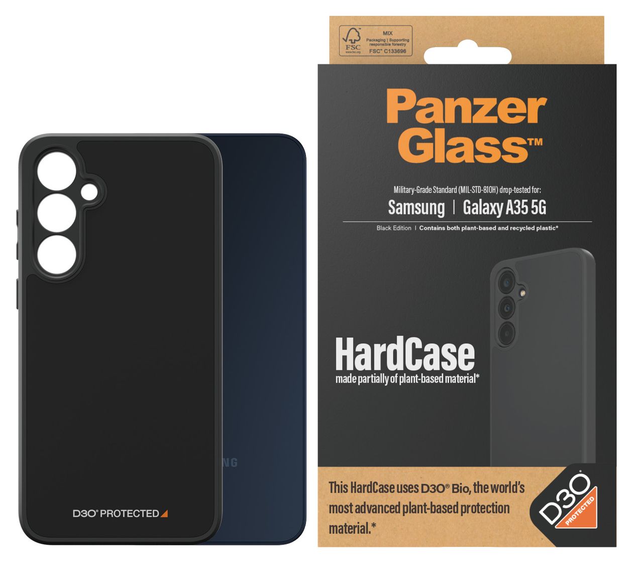 HardCase Cover für Samsung Samsung - Galaxy A35 5G  (Schwarz) 