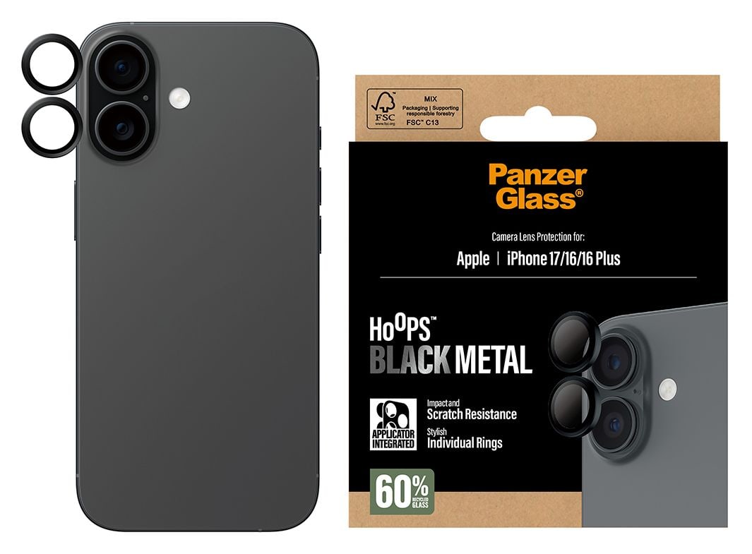 Hoops Klare Bildschirmschutzfolie Gehärtetes Glas, Silikon für Apple iPhone 17, iPhone 16, iPhone 16 Plus 