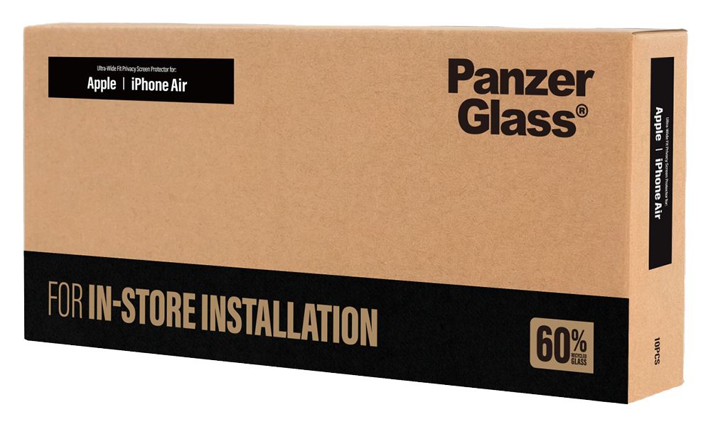 PanzerGlass® 2-Way Privacy Displayschutz Apple iPhone Air | Ultra-Wide Fit für FASTFIT Installationsmaschine | 10 pcs 