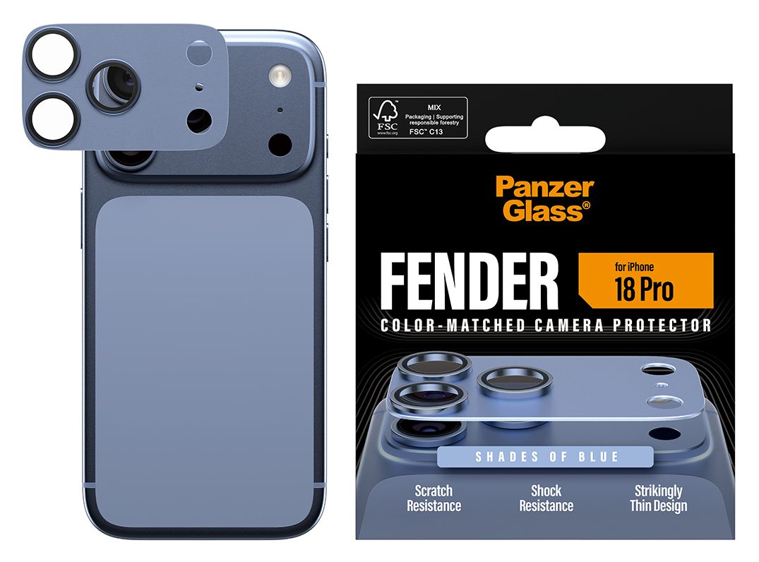 PanzerGlass® Fender Kameraschutz Shades of Blue iPhone 18 Pro 