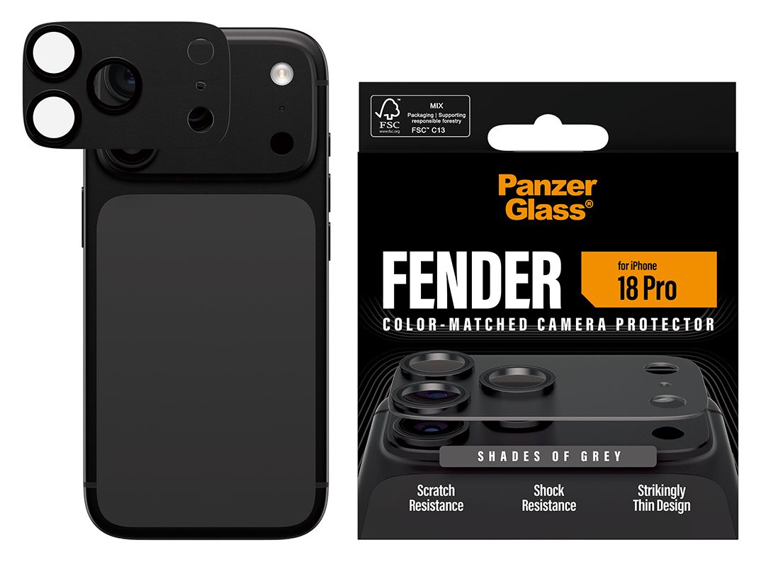 PanzerGlass® Fender Kameraschutz Shades of Grey iPhone 18 Pro 