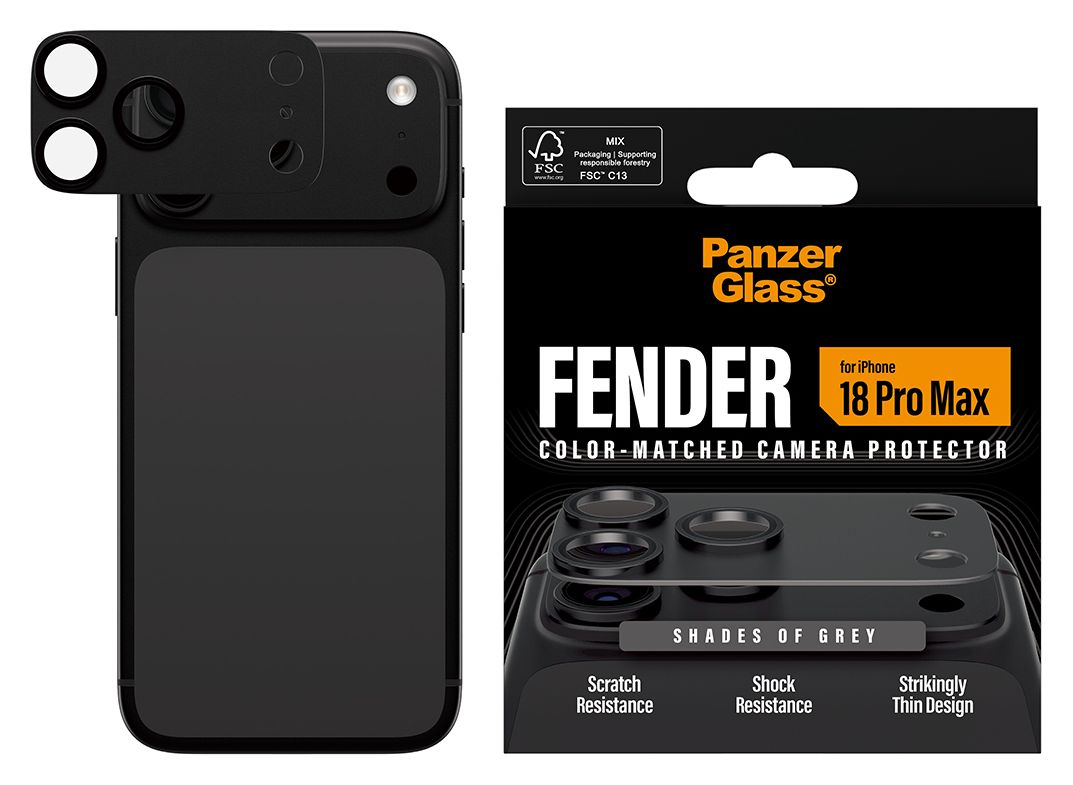 PanzerGlass® Fender Kameraschutz Shades of Grey iPhone 18 Pro Max 