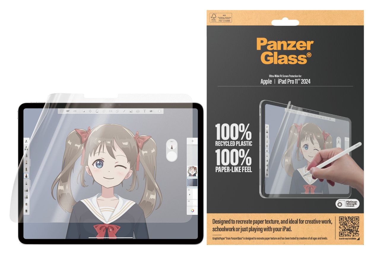 PanzerGlass® GraphicPaper® Displayschutz iPad Pro 11'' (2024-2025) | Ultra-Wide Fit 