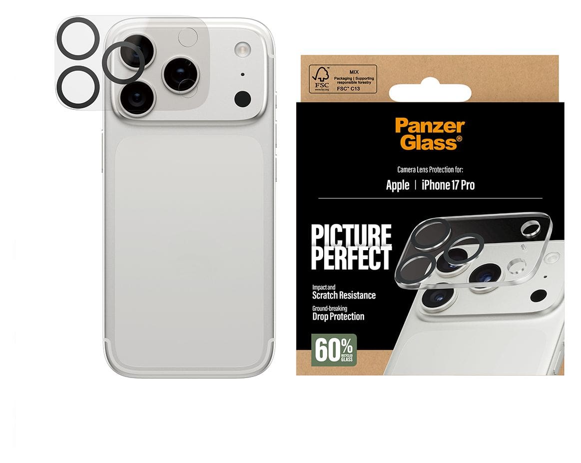 PicturePerfect Klare Bildschirmschutzfolie Gehärtetes Glas, Silikon für Apple iPhone 17 Pro 