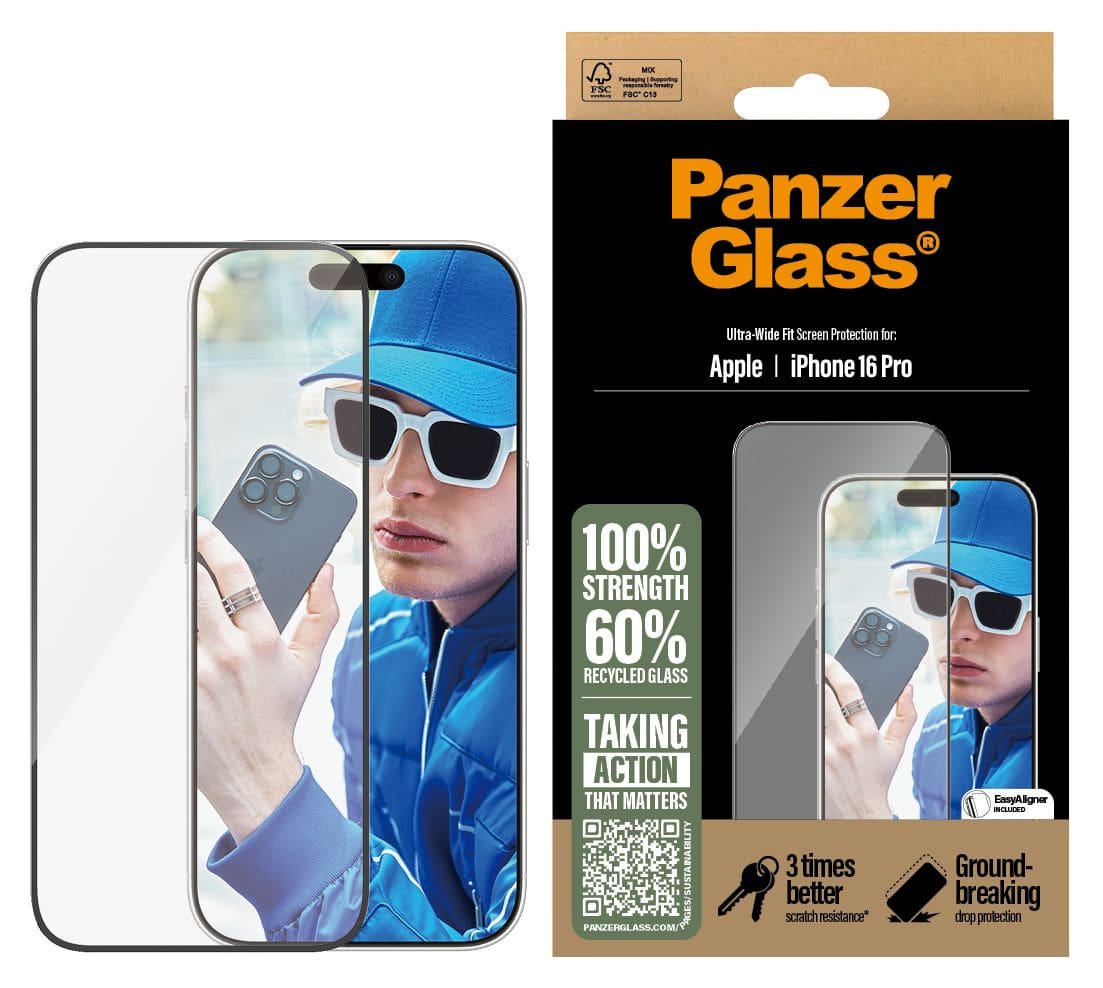 Screen Protector Klare Bildschirmschutzfolie gehärtetes Glas für Apple iPhone 16 Pro 