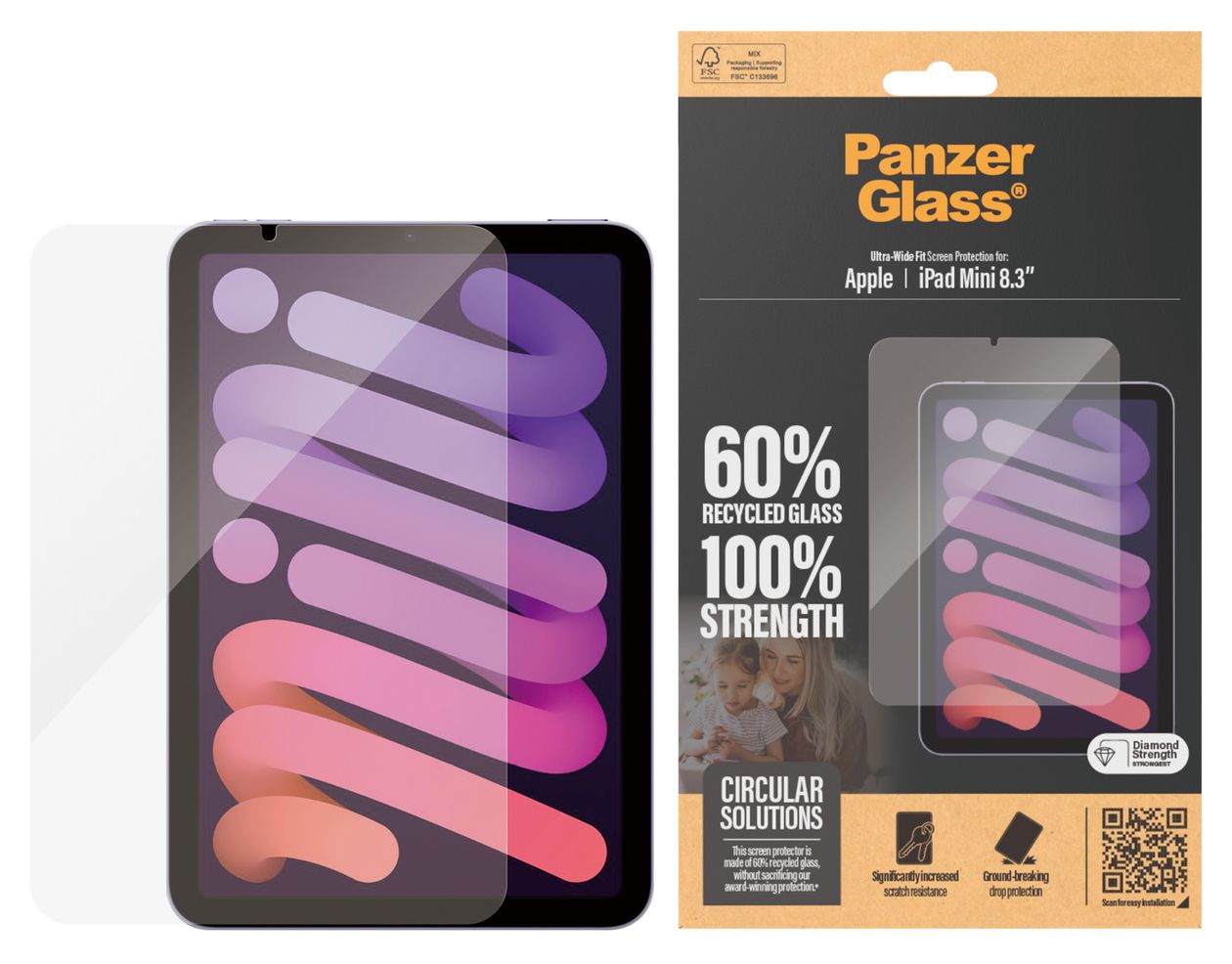 Tablet Schutzfolie Klare Bildschirmschutzfolie gehärtetes Glas für Apple iPad mini 8.3 2021, iPad mini 8.3 2024 