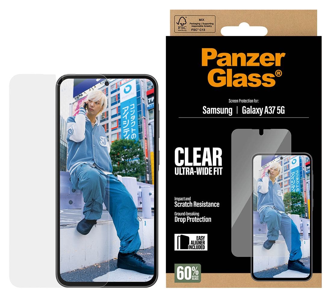 Ultra-Wide Fit Klare Bildschirmschutzfolie gehärtetes Glas für Samsung Galaxy A37 