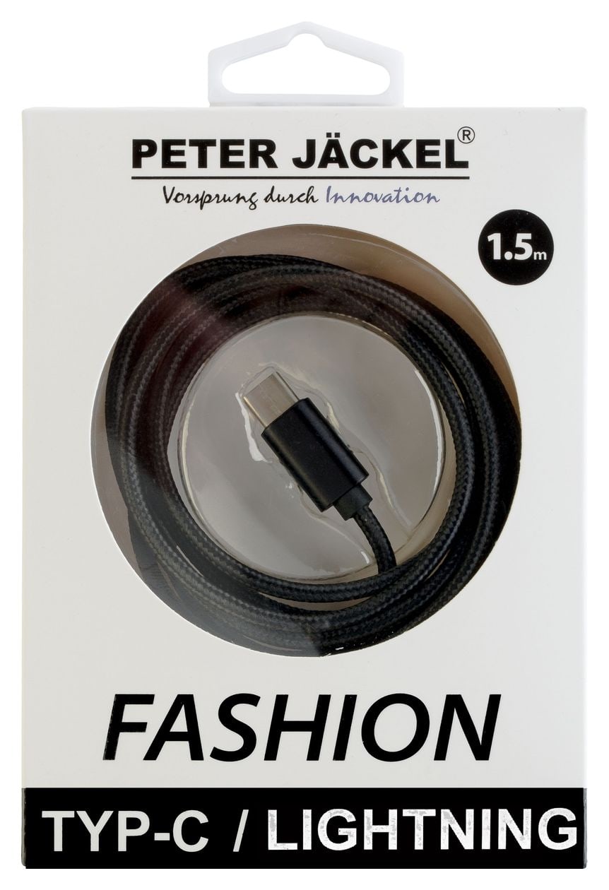 18453 Lightning auf USB C Männlich 1,5 m  (Schwarz) 