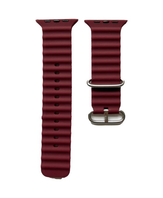 21383 Armband Apple Watch Ultra 49mm/ Watch 45/44mm (Series 4 - 10)/ 42mm (Series 1 - 3)  (Bordeaux) 