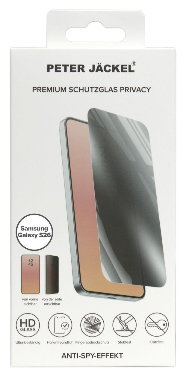 23036 Datenschutz-Bildschirmschutz gehärtetes Glas für  Samsung S26 Antibakteriell, Schlagfest, Kratzresistent 