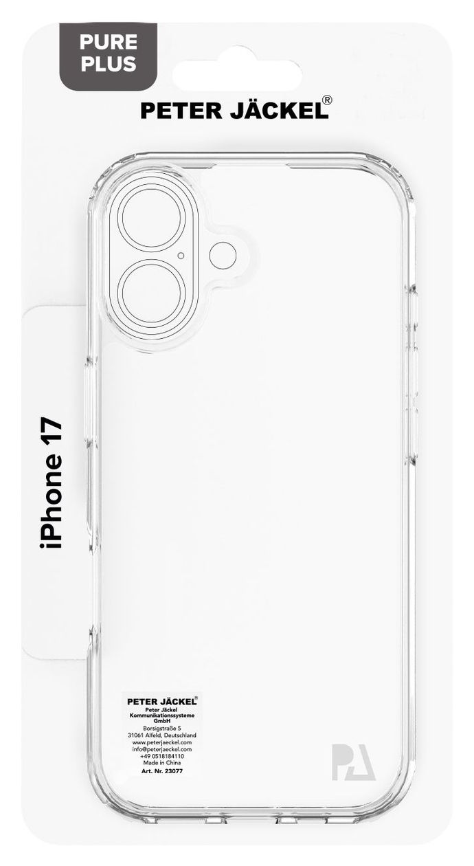 23077 Back Cover Pure Plus Cover für Apple iPhone 17  (Transparent) 