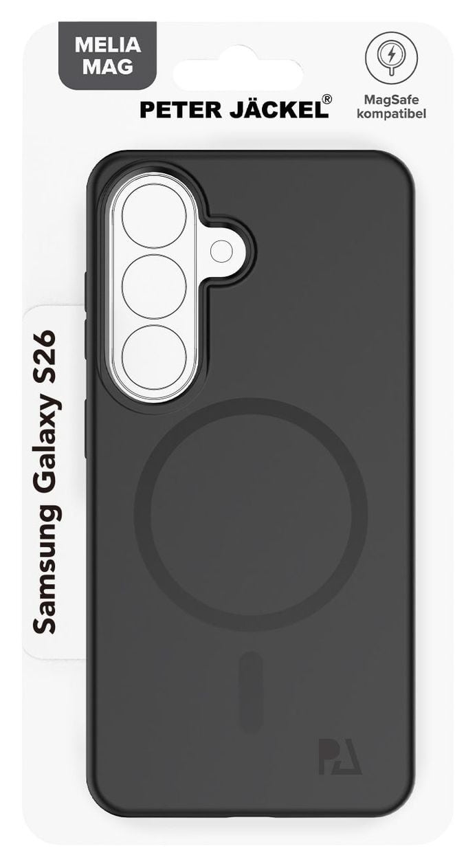 23095 Back Cover Melia Mag Cover für Samsung S26  (Schwarz) 