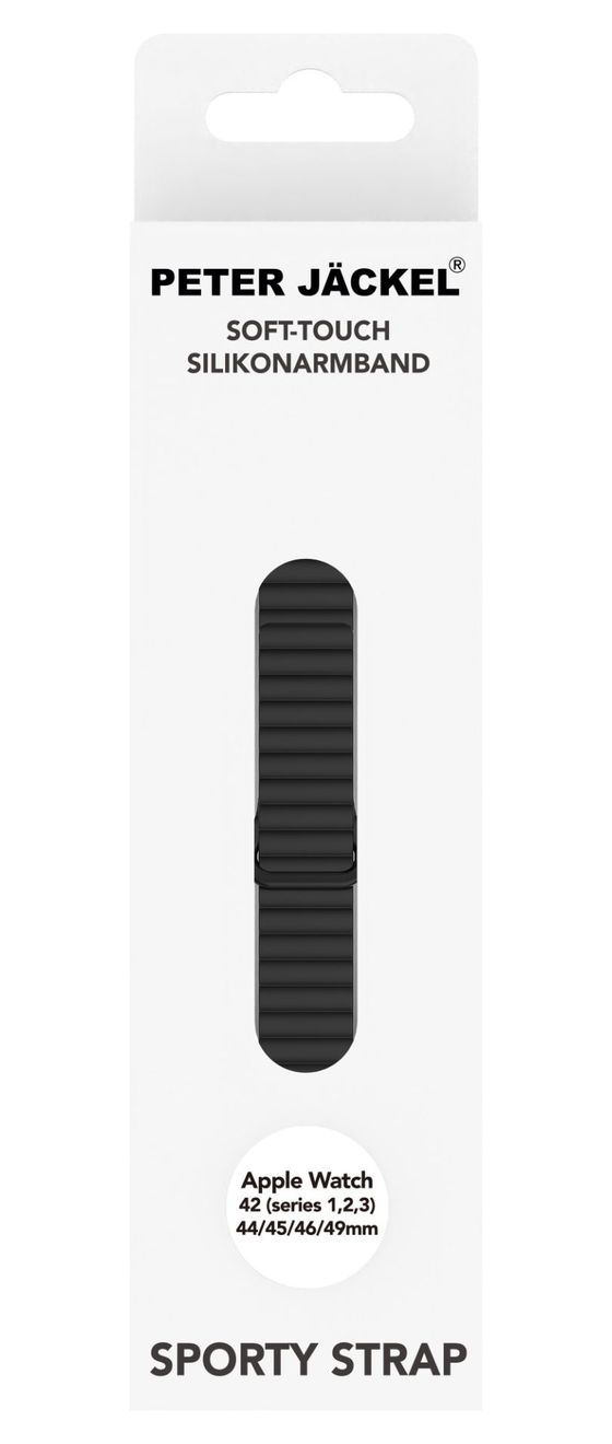 Sporty Strap Armband Apple Watch 42 (1/ 2/ 3)/ 44/ 45/ 46/ 49mm  (Schwarz) 
