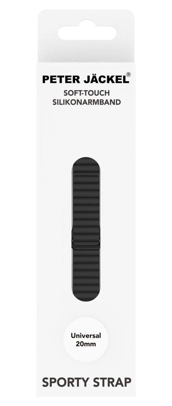 Sporty Strap Armband 20 mm Universal  (Schwarz) 
