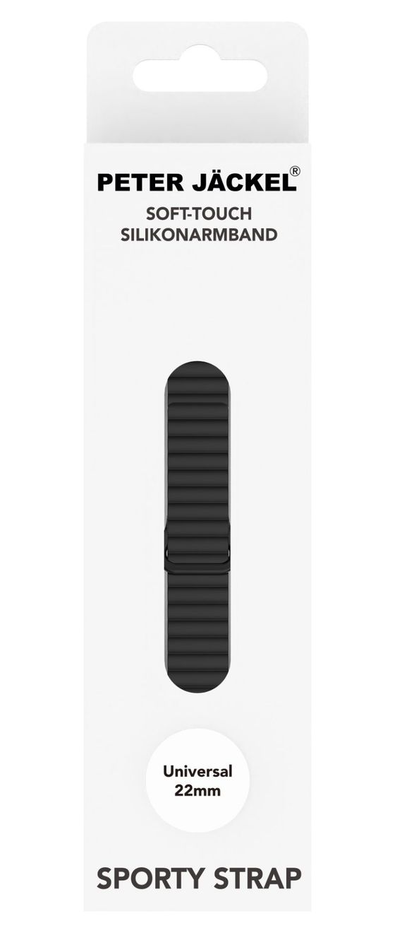 Sporty Strap Armband 22 mm Universal  (Schwarz) 