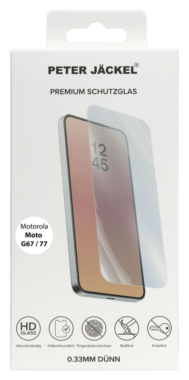 23154 Klare Bildschirmschutzfolie gehärtetes Glas für  Motorola Moto G67/ G77 