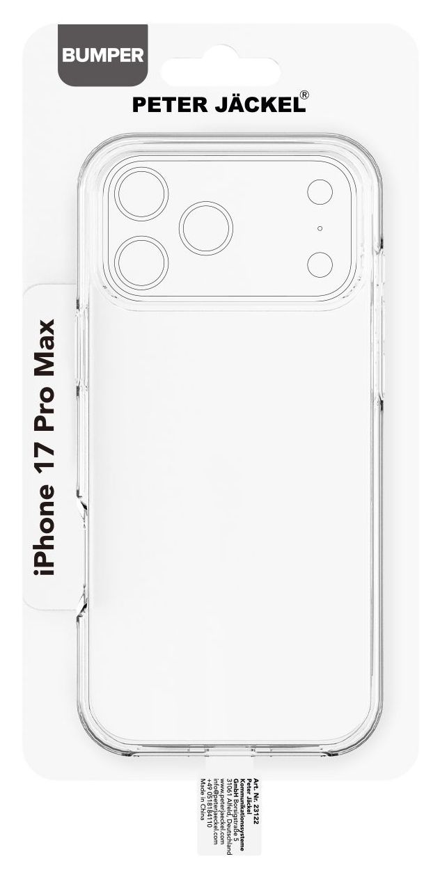 Bumper Cover für Apple iPhone 17 Pro Max  (Transparent) 