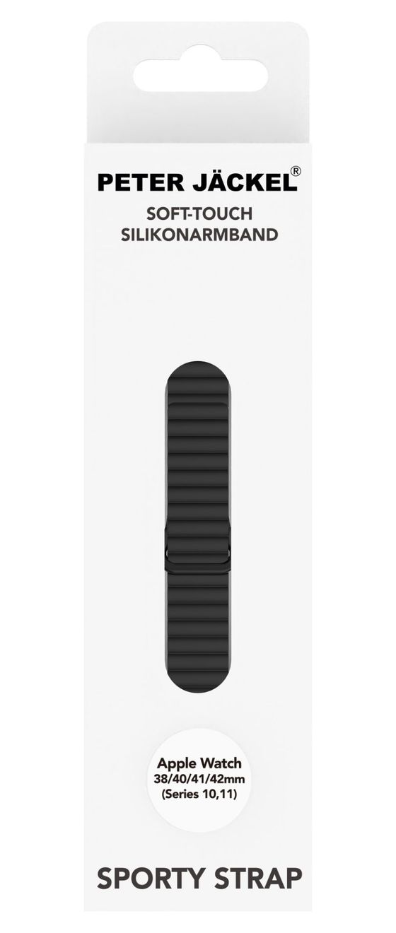 Sporty Strap Armband Apple Watch 38/40/41/42 mm (10/11)  (Schwarz) 