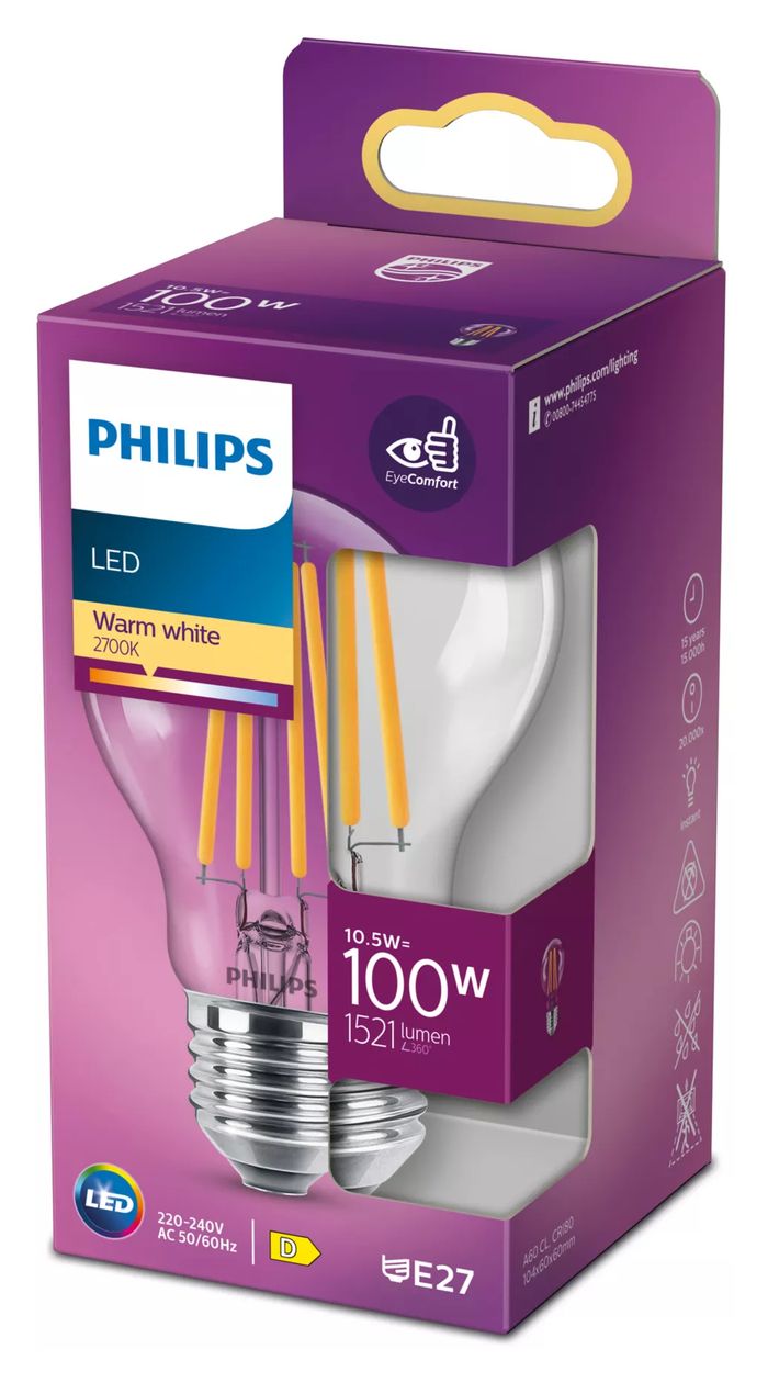 8718699763015 LED Lampe Tropfen E27 EEK: D 1521 lm Warmweiß (2700K) entspricht 100 W 