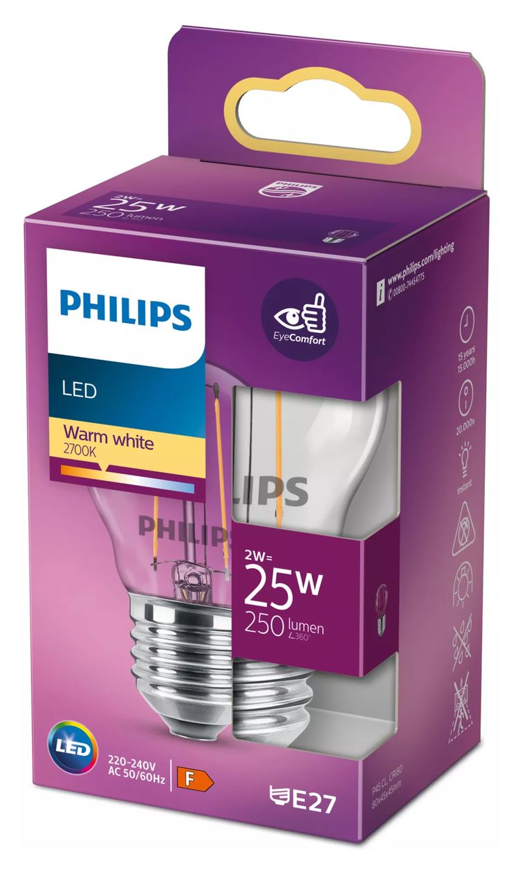 8718699763299 LED Lampe Lüsterkolben E27 EEK: E 250 lm Warmweiß (2700K) 