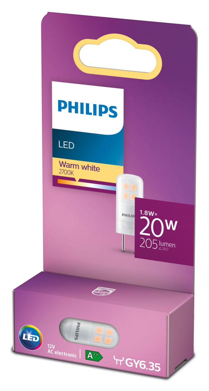 8718699767914 LED Lampe Stiftsockel GY6.35 EEK: F 205 lm Warmweiß (2700K) entspricht 20 W 