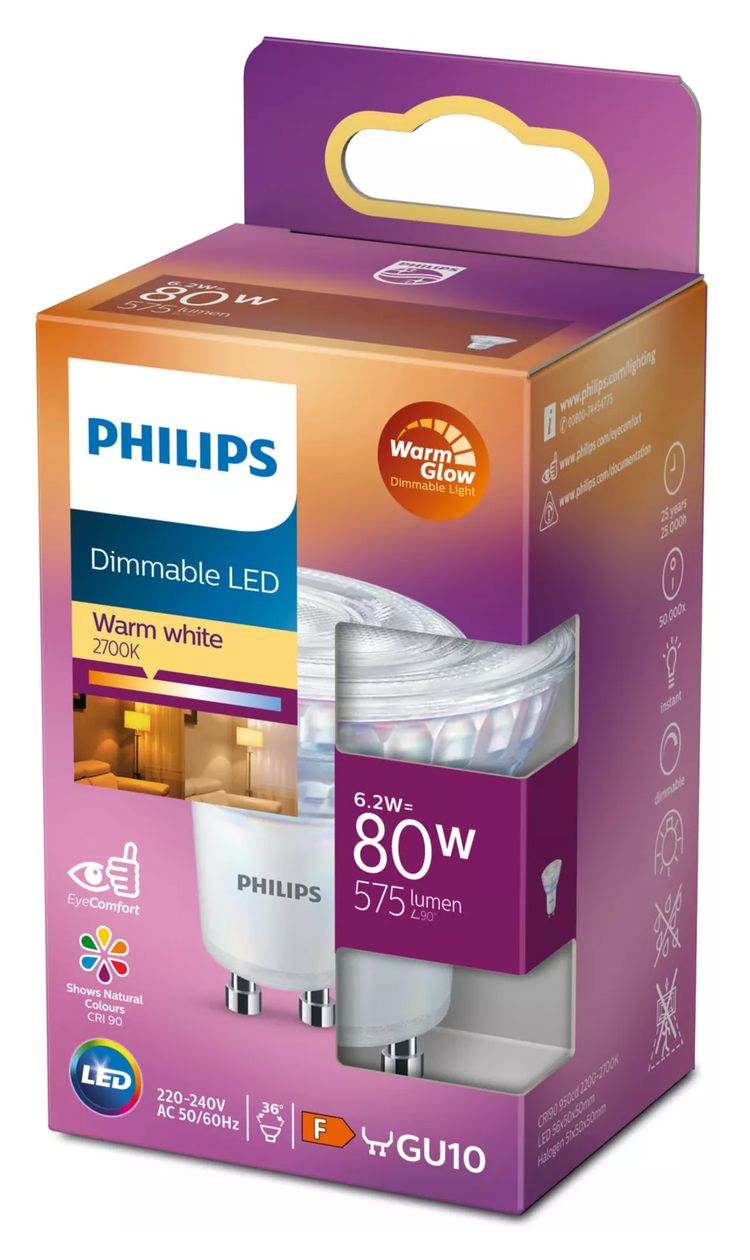 8718699774097 LED Lampe Reflektor GU10 EEK: F 575 lm entspricht 80 W Dimmbar 