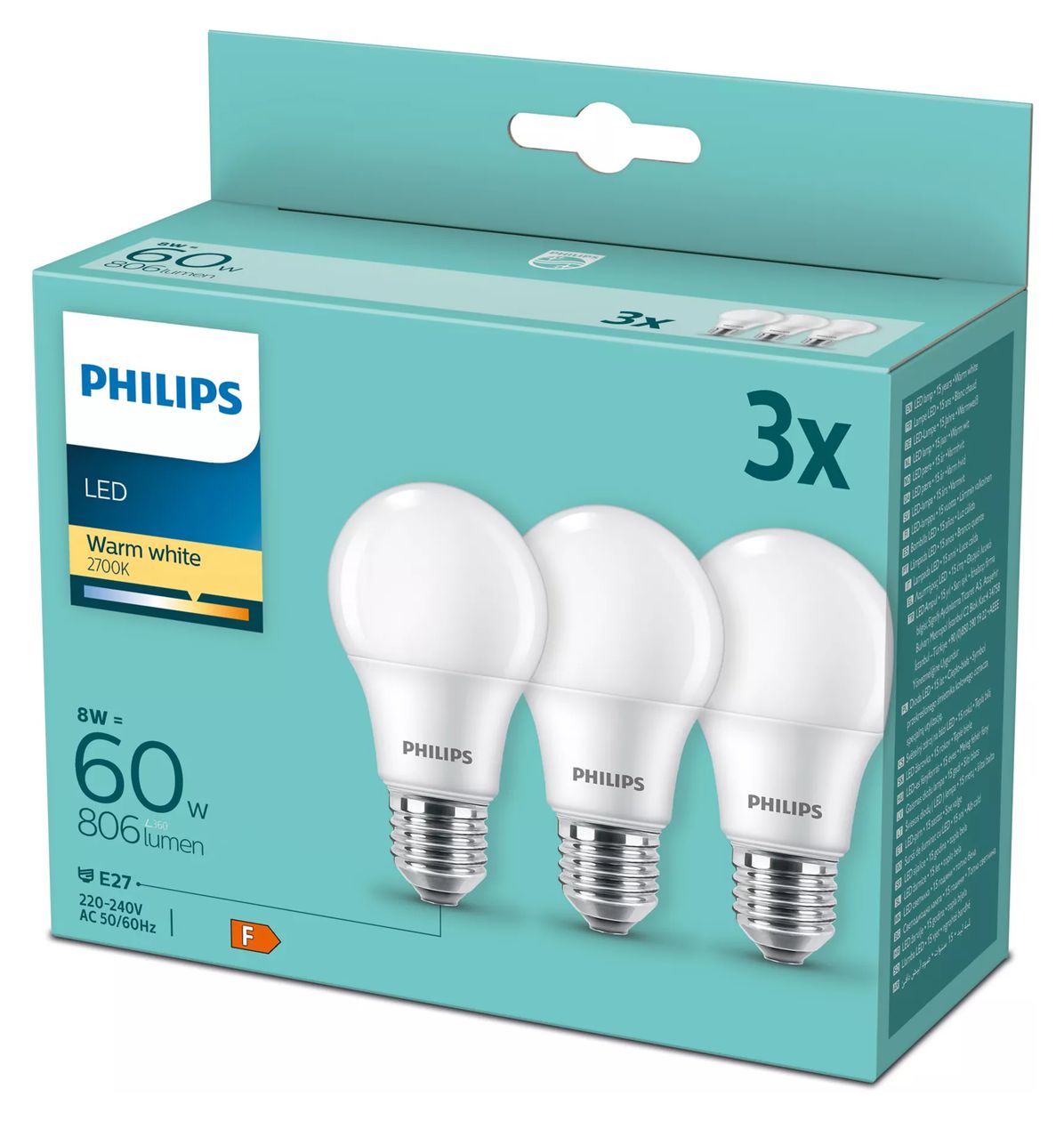 8718699775490 LED Lampe Tropfen E27 EEK: F 806 lm Warmweiß (2700K) entspricht 60 W 
