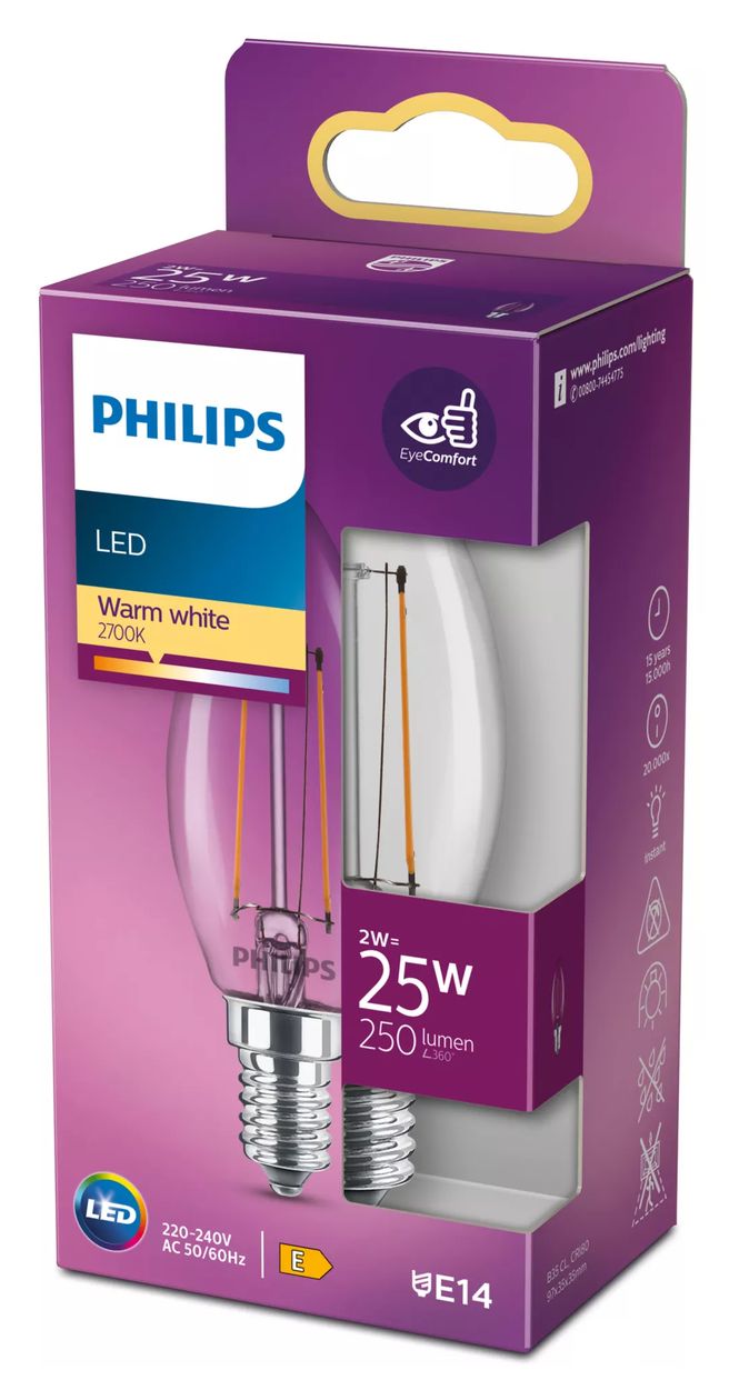 8718699777531 LED Lampe Kerze E14 EEK: E 250 lm Warmweiß (2700K) entspricht 25 W 