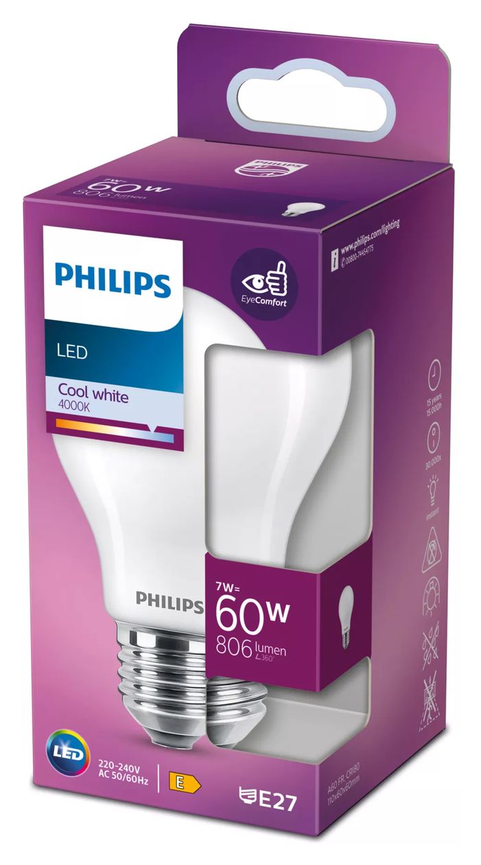 8718699782016 LED Lampe Tropfen E27 EEK: E 806 lm Neutralweiß (4000K) entspricht 60 W 