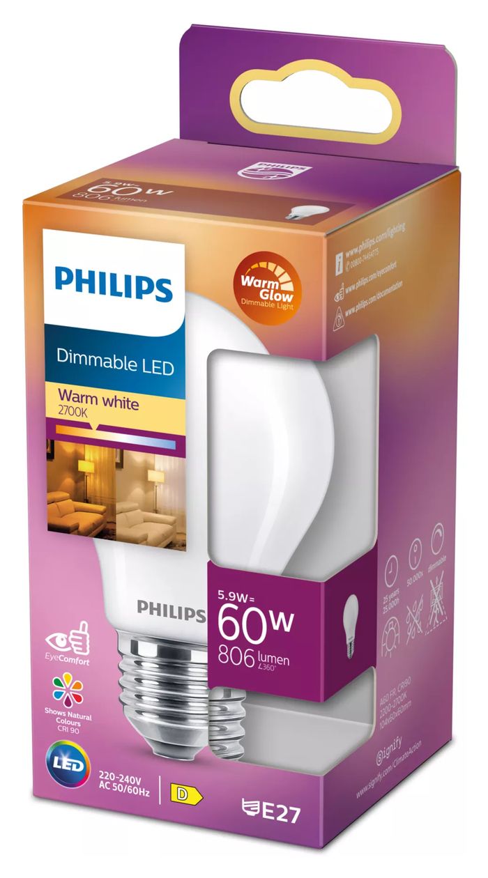 8719514323858 LED Lampe Tropfen E27 EEK: D 806 lm entspricht 60 W Dimmbar 