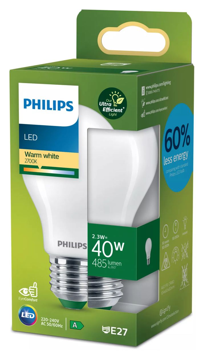 8720169187535 LED Lampe Tropfen E27 EEK: A 485 lm Warmweiß (2700K) entspricht 40 W 