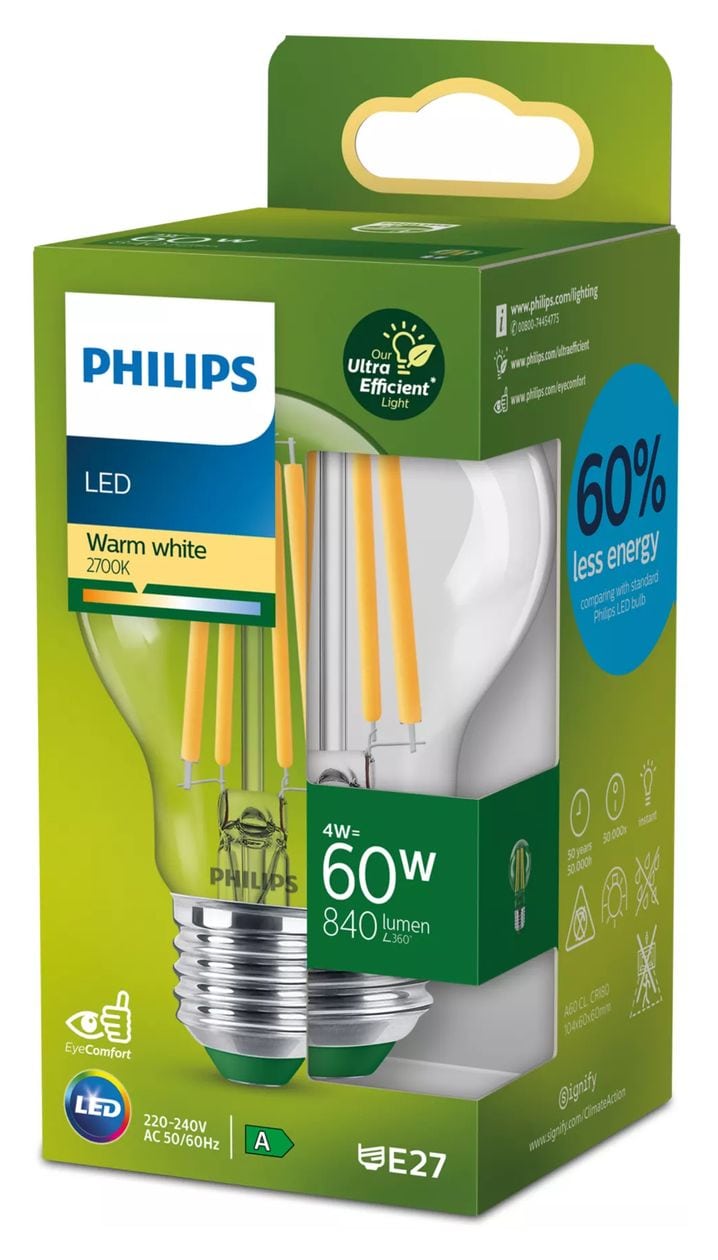 8720169187658 LED Lampe Tropfen E27 EEK: A 840 lm Warmweiß (2700K) entspricht 60 W 