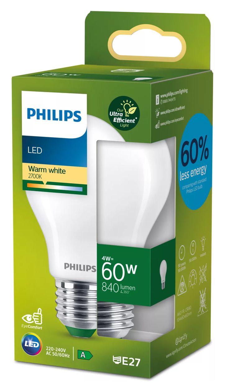 8720169187696 LED Lampe Tropfen E27 EEK: A 840 lm Warmweiß (2700K) entspricht 60 W 