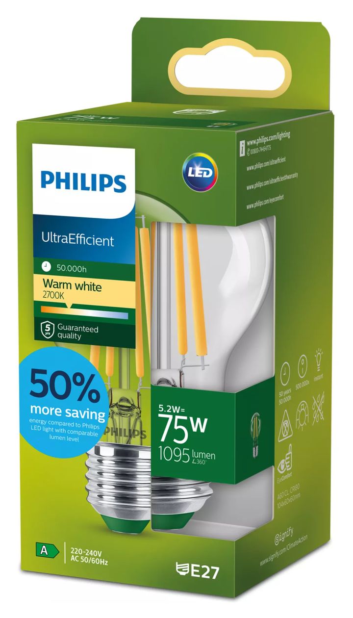 8720169187818 LED Lampe Tropfen E27 EEK: A 1095 lm Warmweiß (2700K) entspricht 75 W 