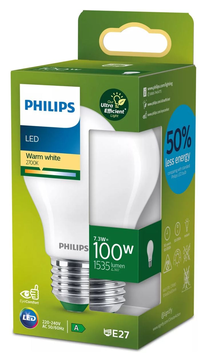 8720169188013 LED Lampe Tropfen E27 EEK: A 1535 lm Warmweiß (2700K) entspricht 100 W 